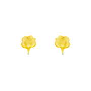 Hibiscus 1 micron gold plated silver earrings